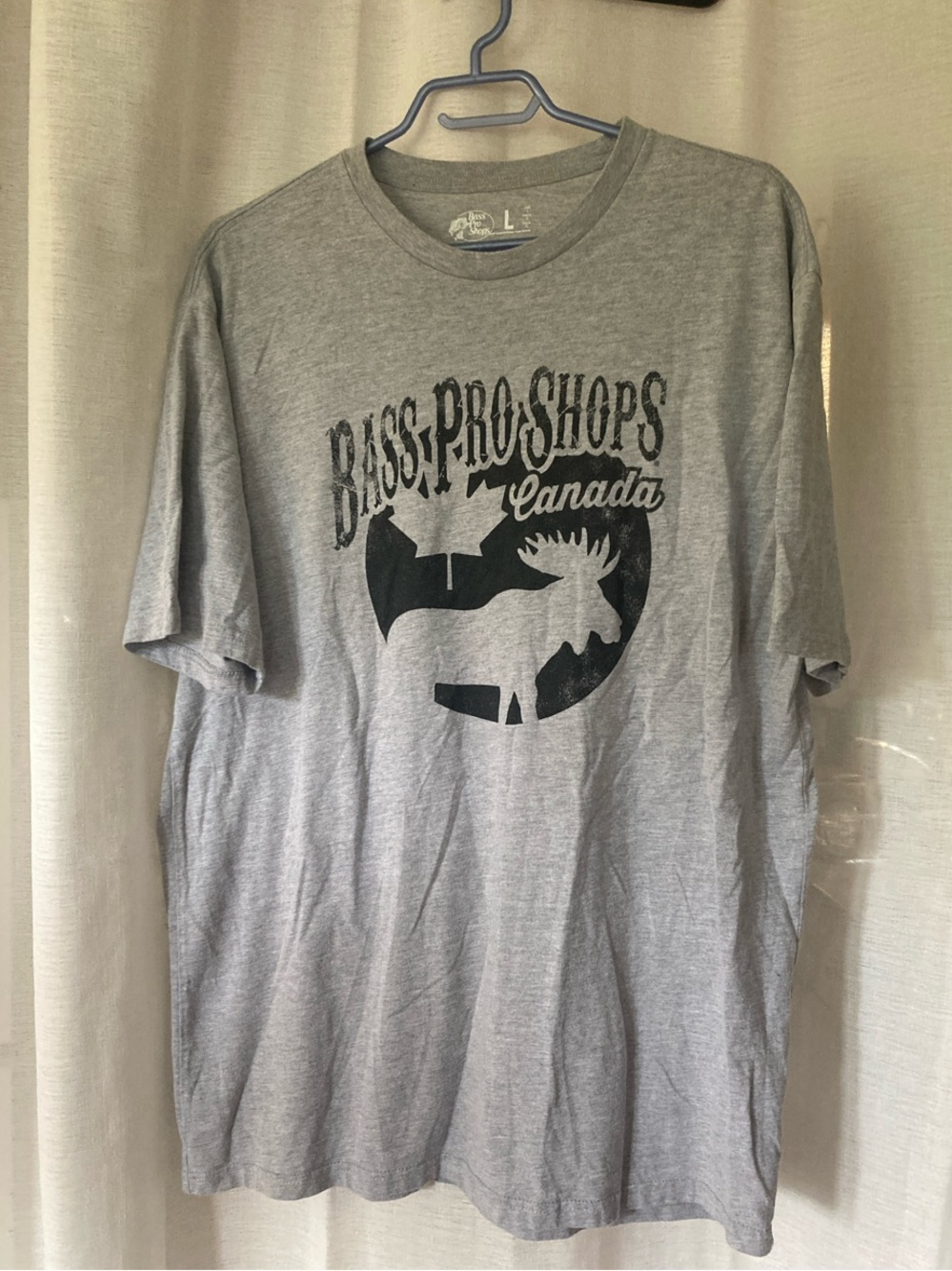Bass Pro Shops Gray Graphic Canada Moose Logo Tee